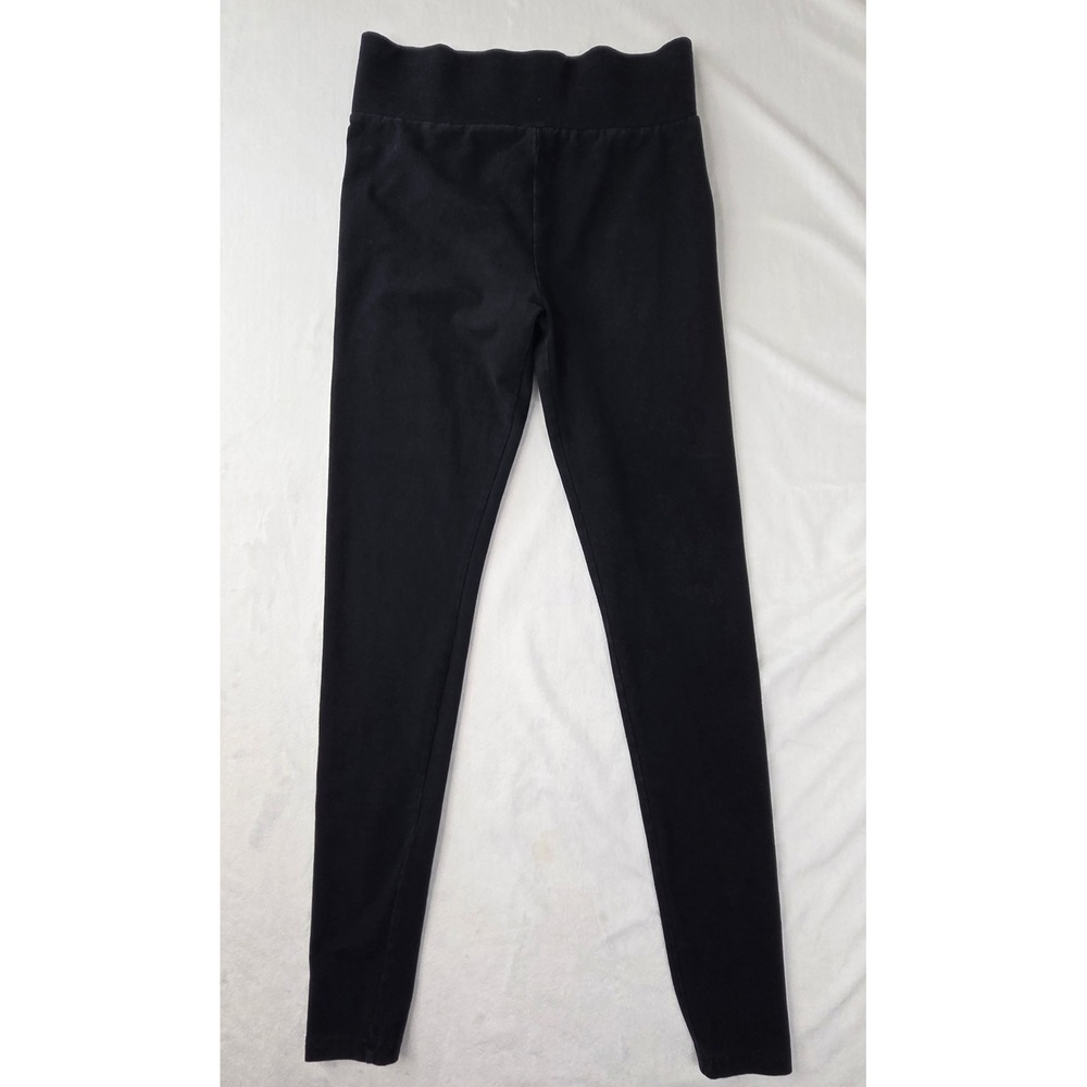 LOGO Layers Leggings Women XXS Black High Waist Stretch Knit Solid Excellent